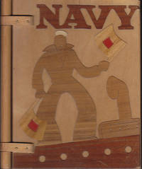 NAVY  Hinged Wooden Book Cover - UNUSUAL