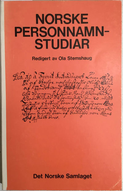 Norske personnamnstudiar. Redigert av Ola…