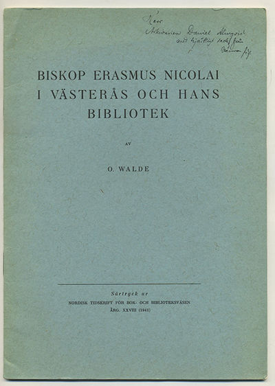 Biskop Erasmus Nicolai i Västerås och hans…