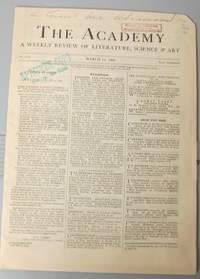 The Academy. A weekly review of litterature,…