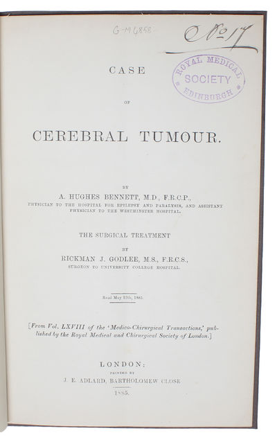 Case of Cerebral Tumor. Read May 12th, 1885.…