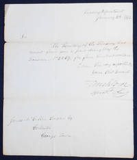 Autograph signed letter as Assistant Secretary of the Treasury to James McCubbin Lingan