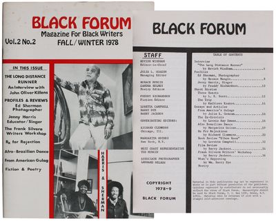 Mungin, Horace (editor-in-chief). Black Forum [Vol. 2, No. 2 (Fall/Winter 1978)]