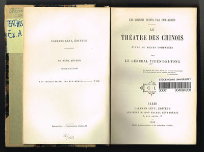 Le théatre des Chinois. Étude de Moeurs comparées.