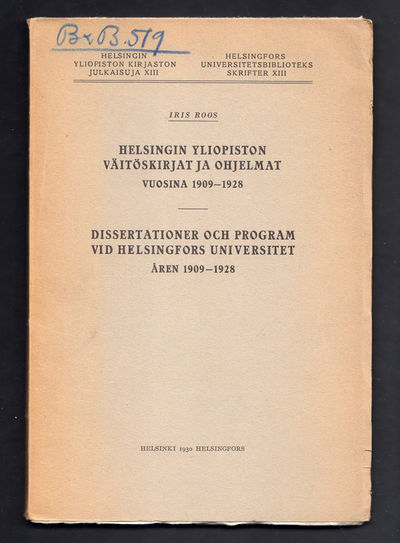 Dissertationer och program vid Helsingfors…