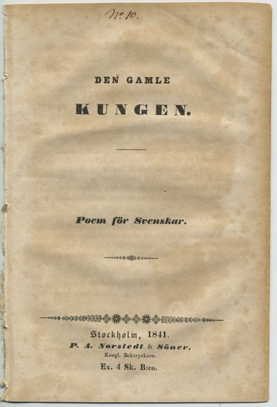 Den gamle kungen. Poem för svenskar.