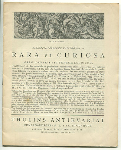 Thulins antikvariat. Bibliofil-prospekt katalog…