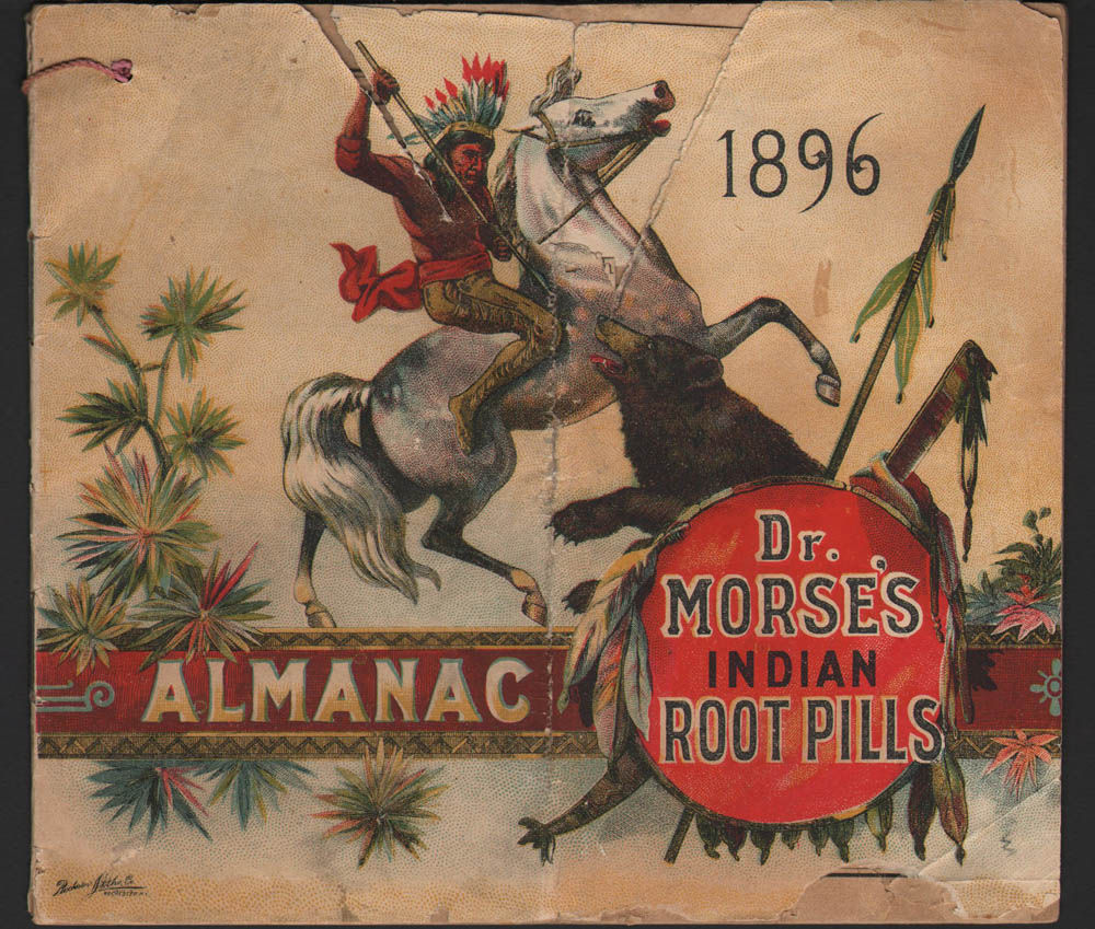 ALMANAC Dr. Morse's Indian Root Pills 1896 by Limited W. H. Comstock
