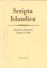 Scripta Islandica. Isländska sällskapets årsbok…