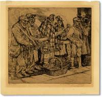 Original Dry-point Etching: "The Street Sellers" [Inscribed to Lady Emilia Dilke]