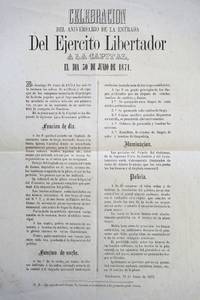 Celebracion Del Aniversario De La Entrada Del Ejercito Libertador El Dia 30 De Junio De 1871