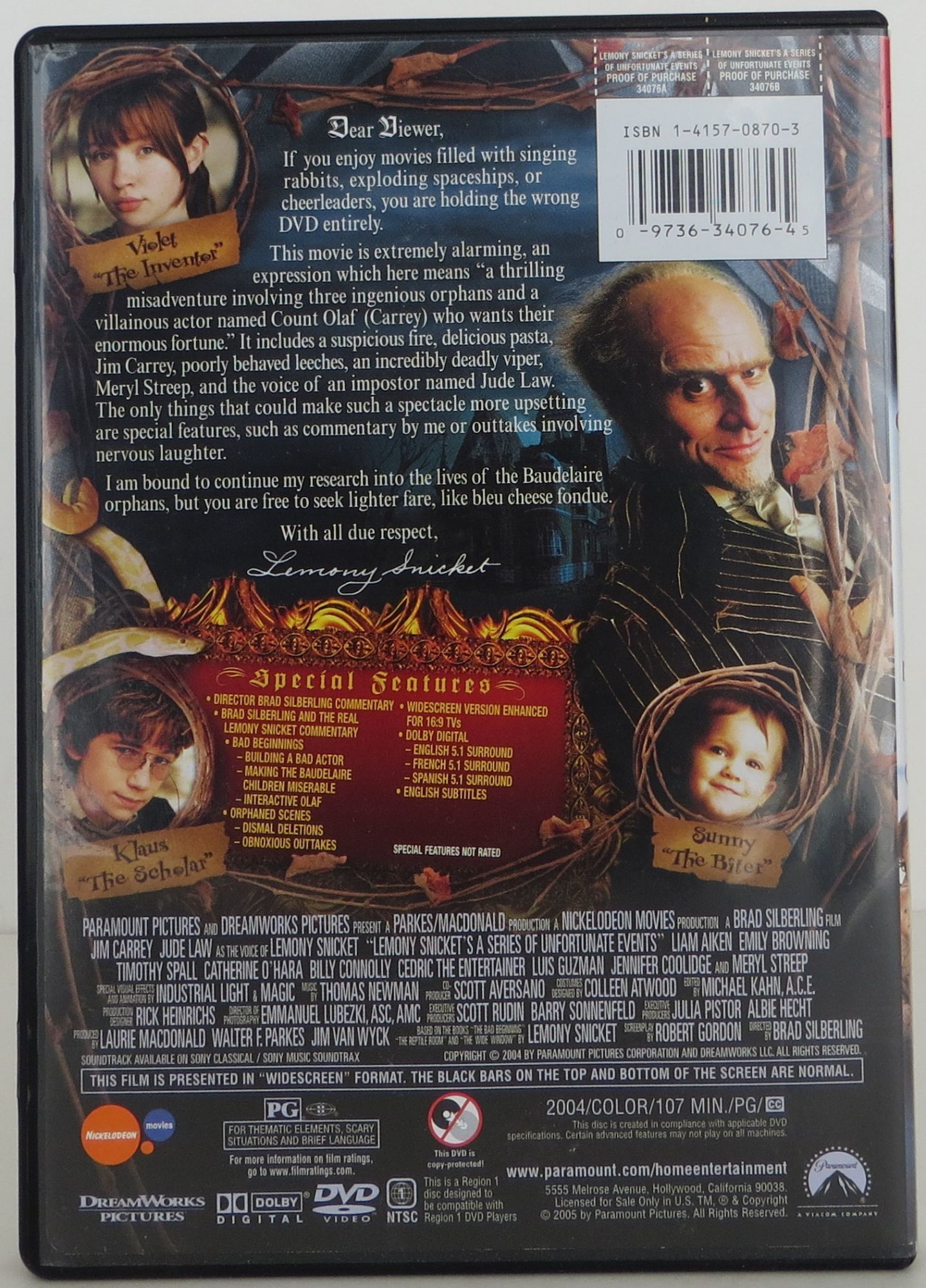 Lemony Snicket's a Series of Unfortunate Events (Widescreen