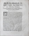 Lettres Patentes en Forme D’Edit, Portant Etablissement d’une Compagnie de Commerce sous le nom de Compagnie d’Occident. Donné à Paris au mois d’Aoust 1717.
