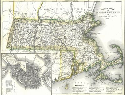 Neueste Karte von Massachusetts und Rhode Island.…