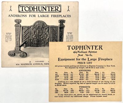 Todhunter Andirons for Large Fireplaces