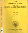 Final Environmental Statement for the Prototype Oil Shale Leasing Program Volumes I, IV, V, and VI