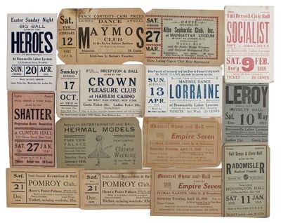 [Archive of Dance Tickets and Song Sheets for Benevolent and Social Clubs]