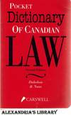 Pocket Dictionary of Canadian Law 2e