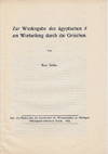 Zur Wiedergabe des ägyptischen "h" am Wortanfang durch die Griechen. (Nachrichten von der K. Gesellschaft der Wissenschaften zu Göttingen).