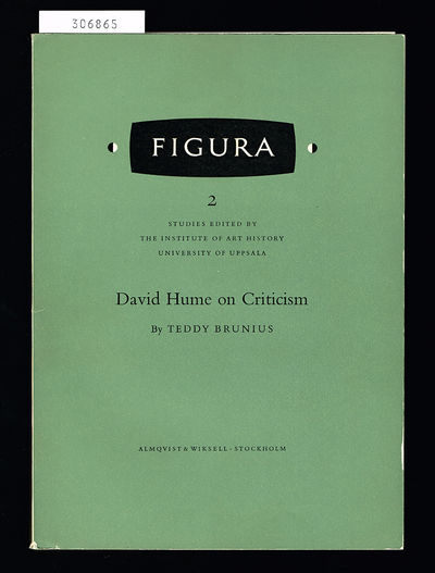 David Hume on Criticism. Inaugural dissertation.