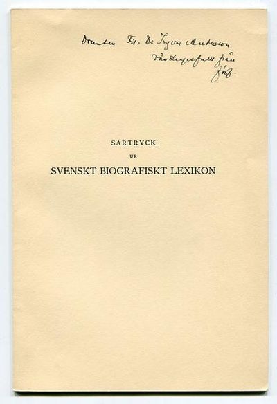 Louis Gerard de Geer. Särtryck ur Svenskt…