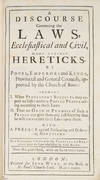 A Discourse Concerning the Laws [and Five Other Titles]