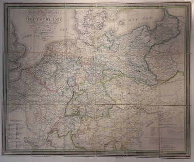 Post und reise-charte von Deutschland und den…