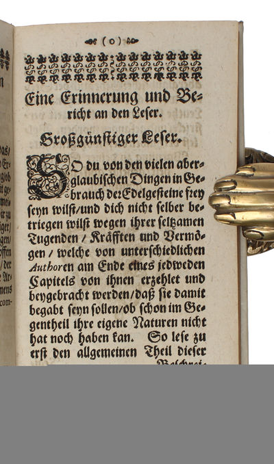 Edelgestein-Büchlein Oder Beschreibung der Edelgesteine, derer Gestalt, Kräffte und Tugenden, Eigenschafften, Preiss und Werth ; samt beygefügten Warnungen für Betrug an alle diejenigen, so mit Edel-Gesteinen handeln und umbgehen. - [“THE FIRST INDEPENDENT GEMOLOGICAL BOOK WRITTEN OR PUBLISHED BY A BRITISH AUTHOR"] (photo 3)