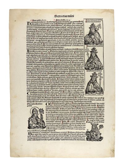 Leaf from Nuremberg Chronicle (aka...; (photo 1)