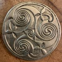 Steel Celtic Triple Goddess Triskell Hand Cast Wearable With Pin