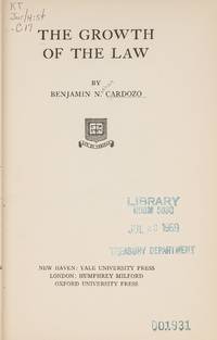 The Growth of the Law. Sixth printing, 1939