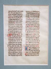 A Leaf From A Medieval Manuscript Breviary - 