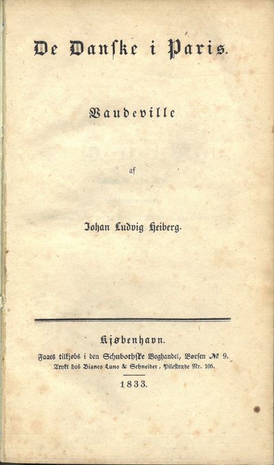 De Danske i Paris. Vaudeville.
