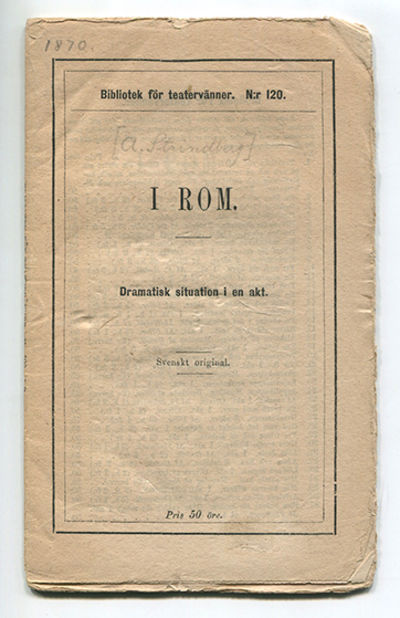 I Rom. Dramatisk situation i en akt. Svenskt…