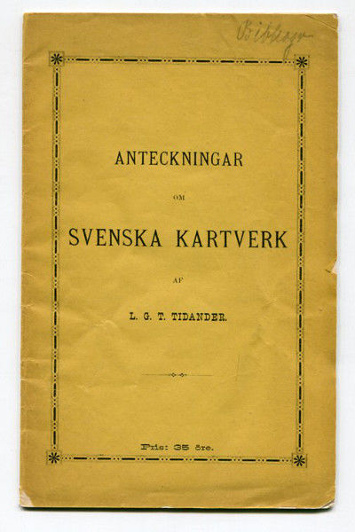 Anteckningar om svenska kartverk.