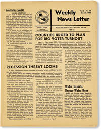 Weekly News Letter, Vol. 2, no. 40, Oct. 28, 1960