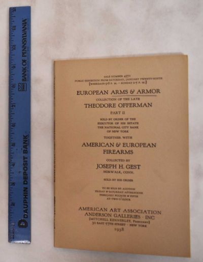 New York: American Art Association, Anderson Galleries (Firm), 1938. Softcover. VG, slight soiling o...