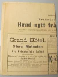 Korrespondesbladet Hvad nytt från Stockholm? 14…