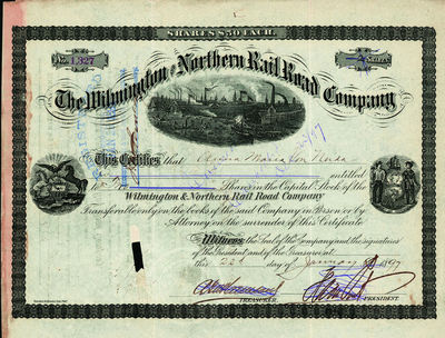 Henry Du Pont Signed Stock Certificate