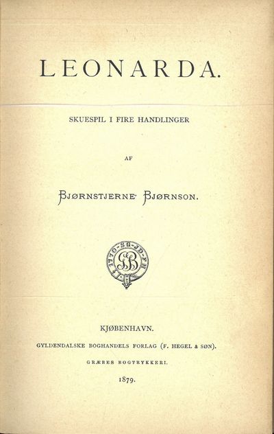 Leonarda. Skuespil i fire handlinger. (photo 2)