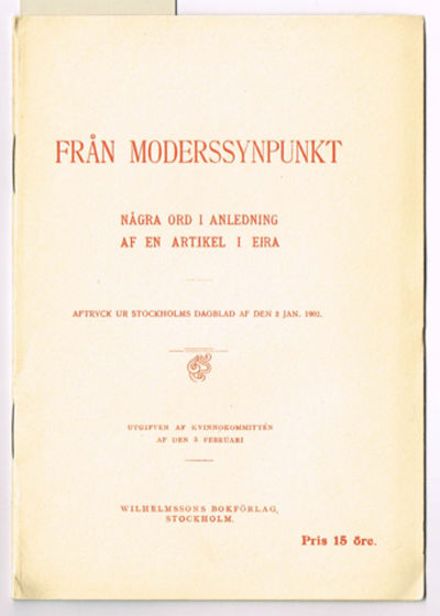 Från moderssynpunkt. Några ord i anledning af en…