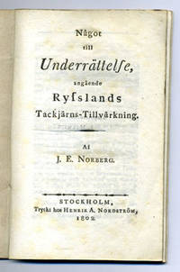 Något till underrättelse, angående Rysslands…