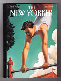 image of The New Yorker - April 8, 2019. Kenton Nelson Cover, "The Acrobat". Mass Shootings; Dinosaur Meteorite Kill Discovery; Home Smog; Psychiatric Drug Addiction; Mueller Investigation; Post-Civil War Reconstruction Failure