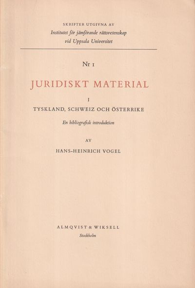 Juridiskt material i Tyskland, Schweiz och…