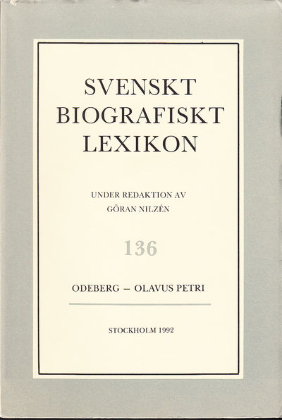 Svenskt Biografiskt Lexikon. Häfte 136 [=Band 28]…