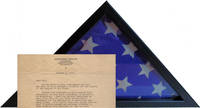 A flag and letter presented to an official or journalist by a California Issei who would later be arrested and incarcerated by the FBI on December 7, 1941