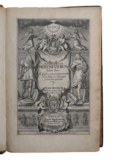 Danicorum Monumentorum Libri Sex: E spissis antiquitatum tenebris et in Dania ac Norvegia extantibus ruderibus eruti + Regum Daniae Series duplex et Limitum inter Daniam & Sveciam Descriptio. Ex vetustissimo Legum Scanicarum Literis Runicis in membran... - [THE FOUNDATION OF RUNOLOGY] (photo 3)