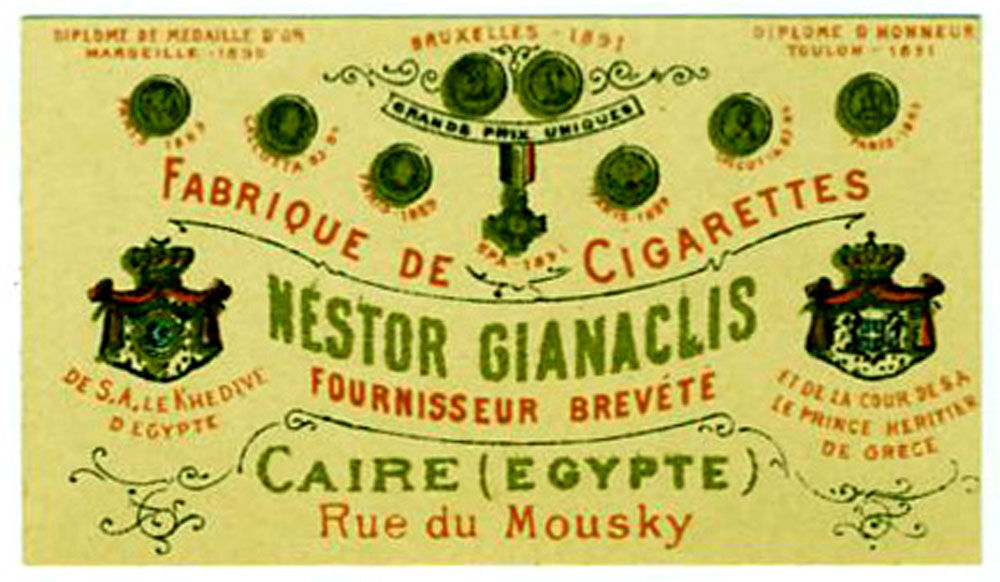 gianaclis tobacco 1906 Ad Nestor Cigarette Smoking Turkish 291 Roxbury St YLF1 Vintage Cigarettes Empty Tin Litho