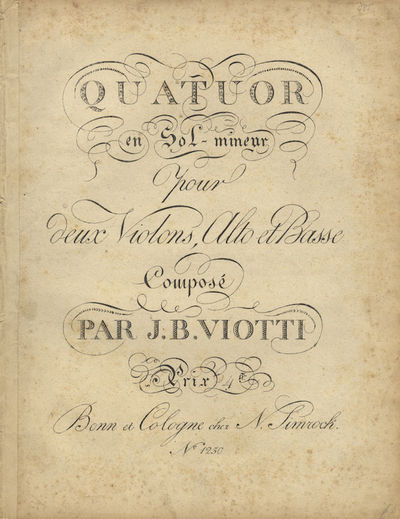 [W. IIa, 1]. Quatuor en Sol-mineur [Parts]