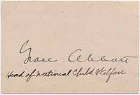 Signature by ABBOTT, Grace (1878-1939)